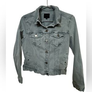 High End Beautiful Liverpool Gray Denim Jean Jacket Women’s M MINTY